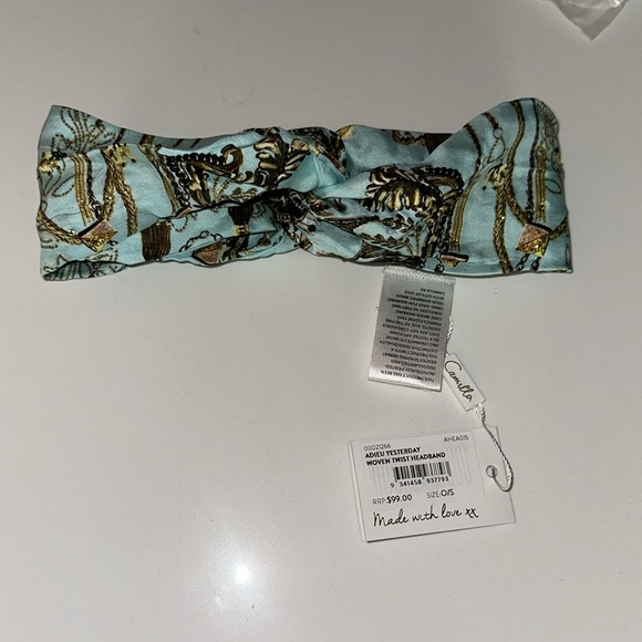 Camilla “Adieu Yesterday” woven silk twist boho headband